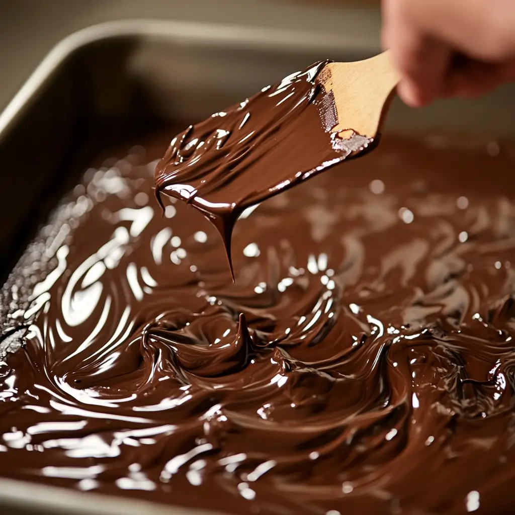 5-Ingredient Cookie Dough Bark – Remarkable Treat in 7 Minutes 11 pouring melted chocolate over 5-ingredient cookie dough bark