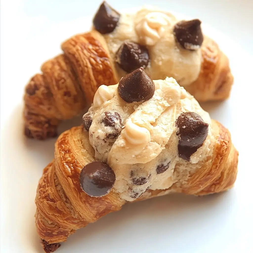 Crookie (Cookie Croissant): Best Viral Recipe & Where to Try It 5 Freshly baked Crookie (Cookie Croissant) with gooey chocolate inside