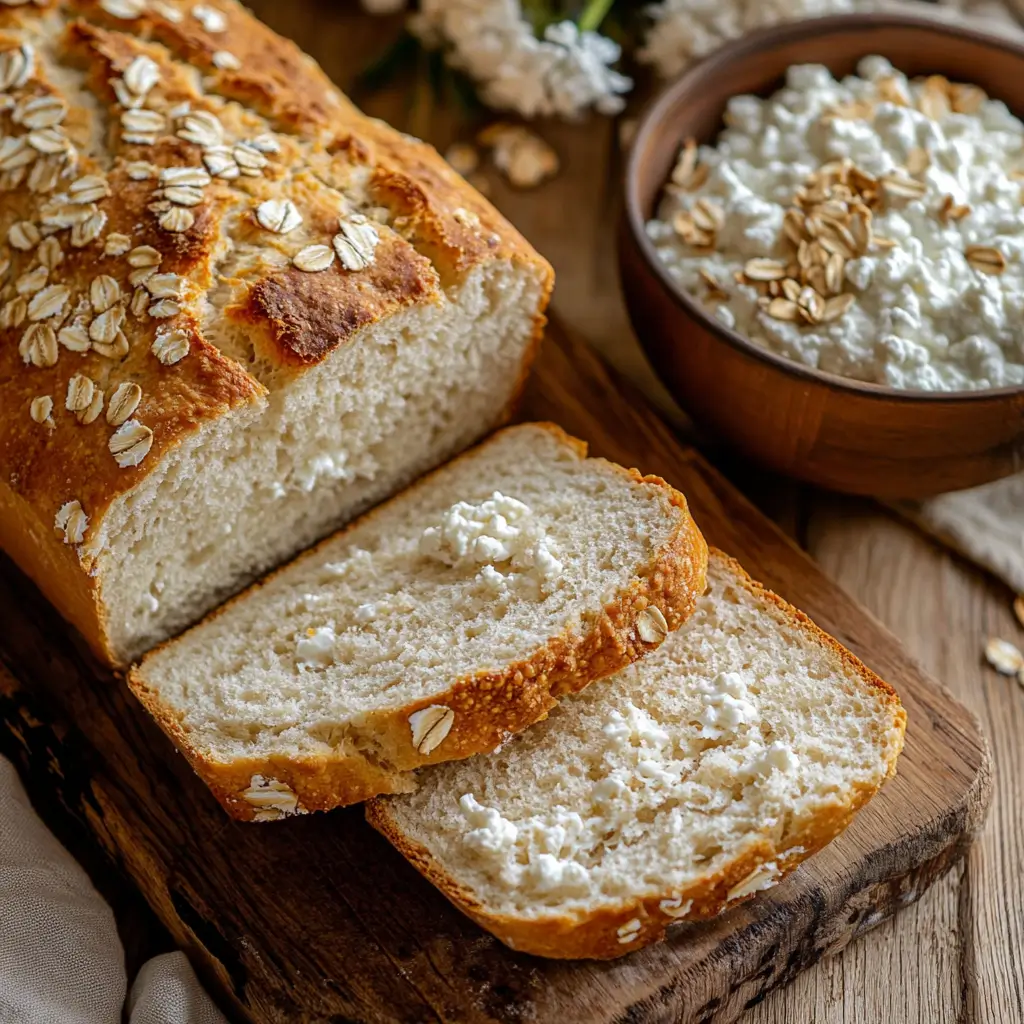 5-Ingredient Cottage Cheese Bread | Quick, Healthy & Powerful 7 5-ingredient cottage cheese bread on rustic table