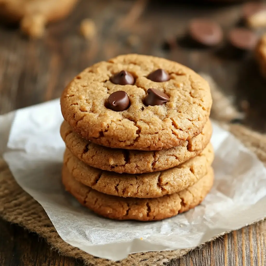 5-Ingredient Gluten-Free Peanut Butter Cookies – Ultimate, Irresistible Delight 6 5-Ingredient Gluten-Free Peanut Butter Cookies stacked on parchment