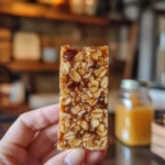 5-Ingredient Granola Bars No-Bake – 1 Easy Recipe You’ll Love 7 Close-up of 5-Ingredient Granola Bar No-Bake held in hand