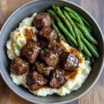 5-Ingredient Crockpot Steak Bites – Amazing Flavor in 5 Steps 9 Recipe card for 5-Ingredient Crockpot Steak Bites with instructions and ingredients