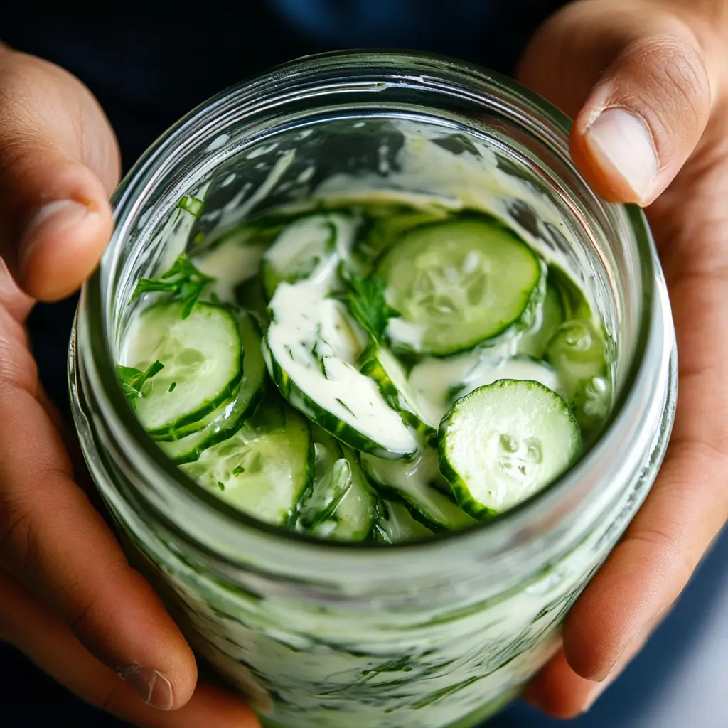 5-Ingredient Viral Cucumber Salad – Delicious Summer Hit 6 5-Ingredient Viral Cucumber Salad in a mason jar