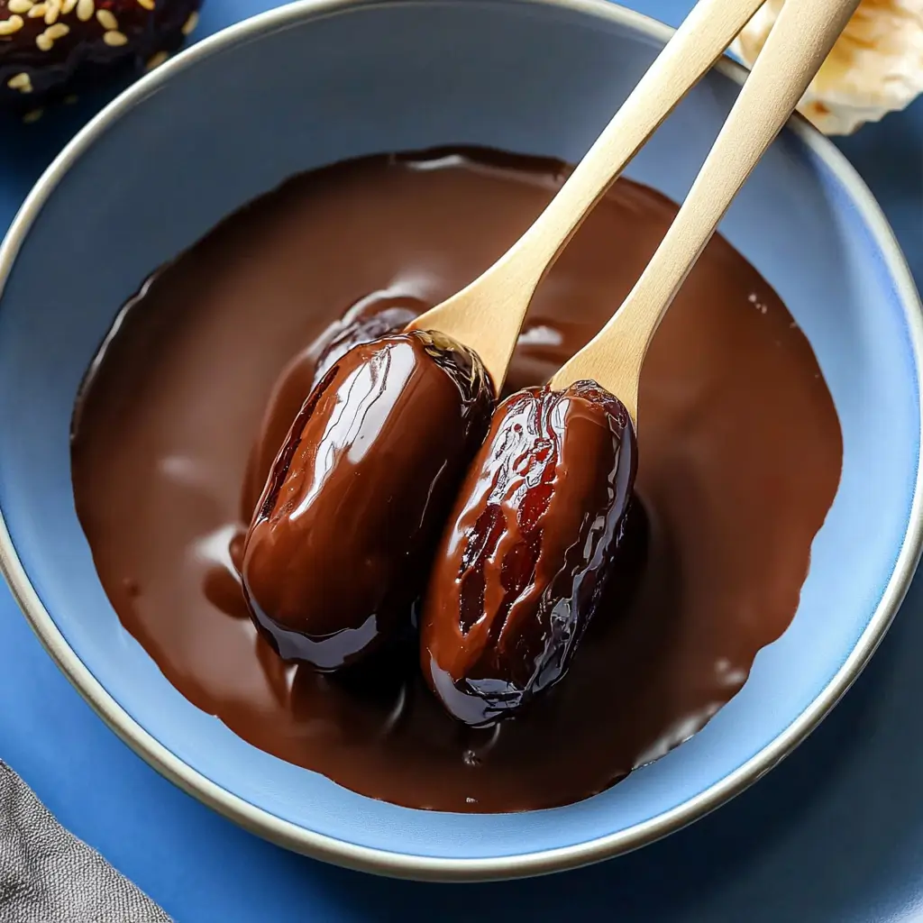 5-Ingredient Snickers Date Bites – Better Than Candy | 5-Minute Treat 11 Dipping 5-Ingredient Snickers Date Bites in chocolate