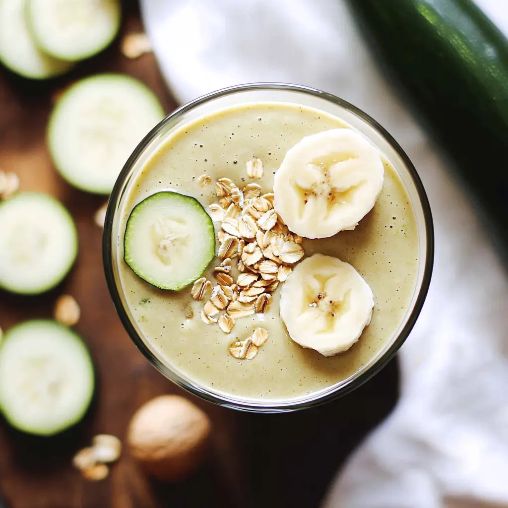 Frozen Zucchini Smoothie Recipe – 5-Ingredient Healthy Treat 6 frozen zucchini smoothie served in tall glass