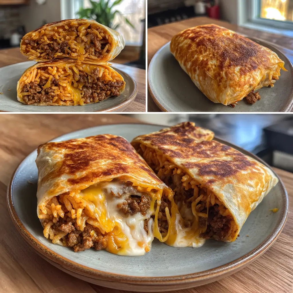 Grilled Cheese Burrito Taco Bell Copycat – Easy & Gooey Favorite 7 Homemade Taco Bell grilled cheese burrito with crispy melted cheese shell and juicy beef filling