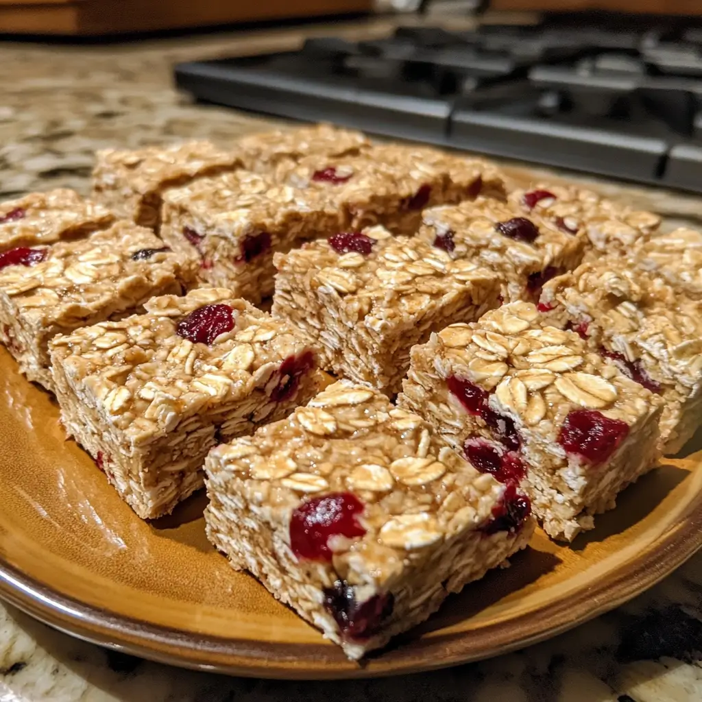 5-Ingredient Granola Bars No-Bake – 1 Easy Recipe You’ll Love 9 5-Ingredient Granola Bars No-Bake cut into cubes and served on a plate
