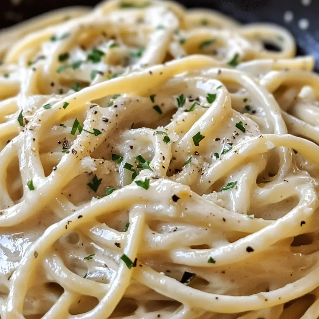 5-Ingredient Cottage Cheese Alfredo Pasta That’s Creamy & Delicious 9 Served bowl of 5-Ingredient Cottage Cheese Alfredo Pasta
