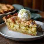 Zucchini Apple Pie: 1 Irresistible and Easy Dessert Win 7 Full slice of zucchini apple pie with whipped cream on top