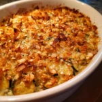 Zucchini Crisp Recipe – 1 Surprising Dessert That Tastes Amazing 7 Zucchini crisp dessert with bubbling cinnamon filling and golden oat topping in a glass baking dish