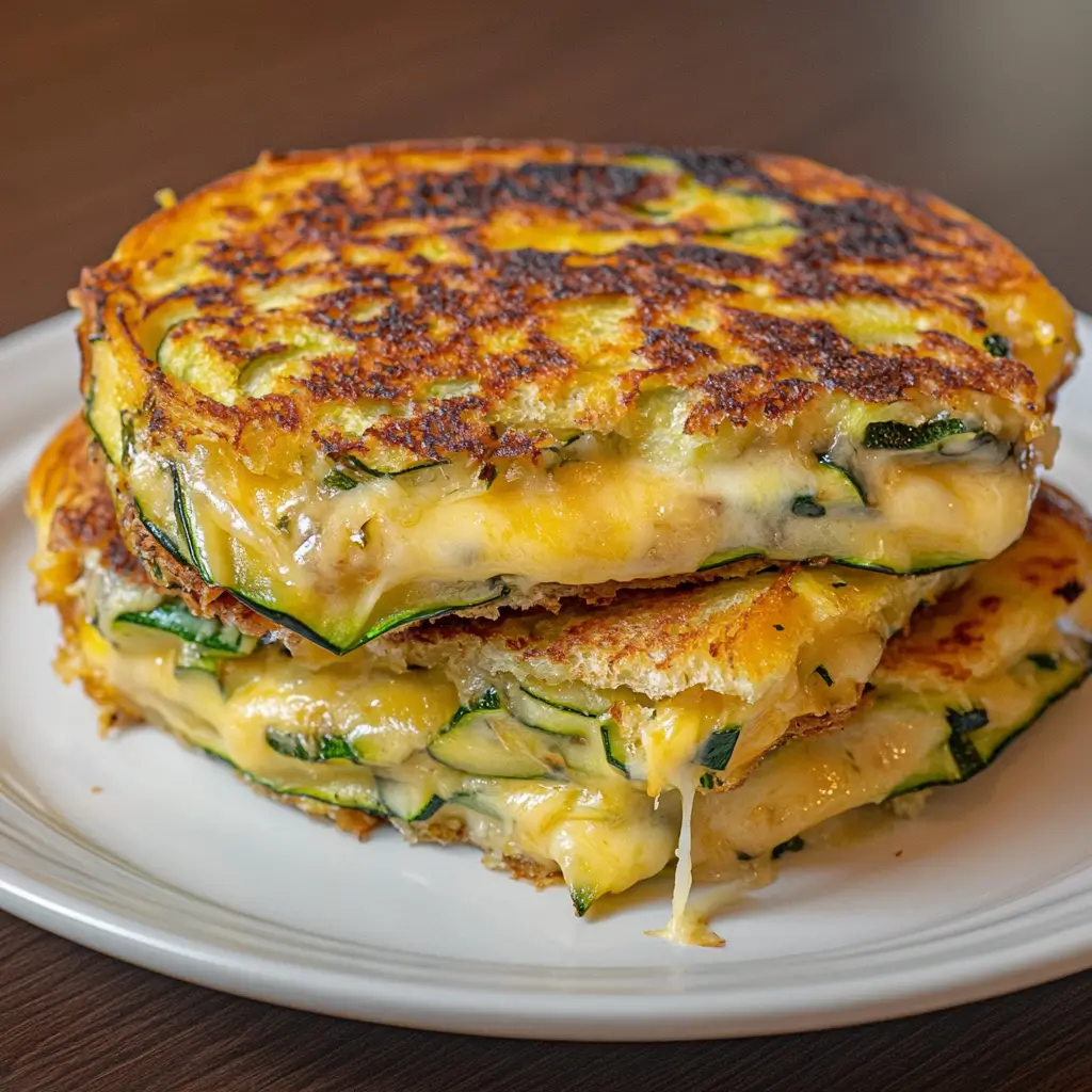Zucchini Grilled Cheese: Irresistible Garlic Butter Recipe 7 Crispy Zucchini Grilled Cheese Sandwich with Garlic Butter and Cheddar