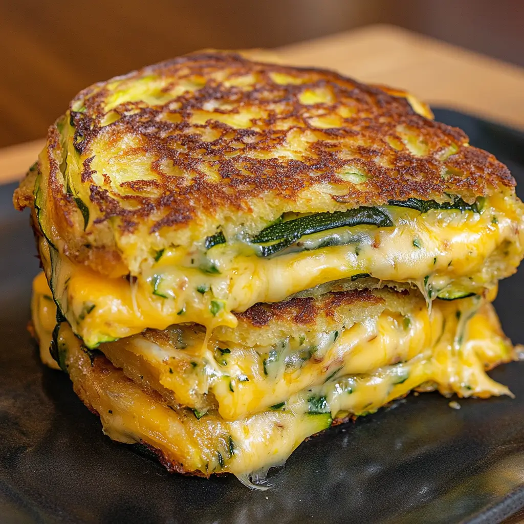 Zucchini Grilled Cheese with Garlic Butter