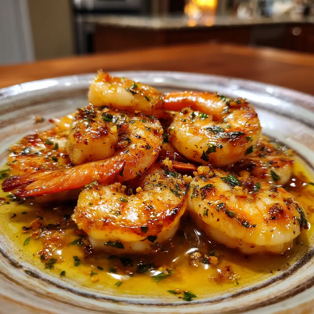 Cajun Hot Honey Shrimp – Quick, Bold & Irresistibly Delicious 5 Homemade Cajun Hot Honey Shrimp glazed in spicy-sweet sauce with garlic, lemon, and herbs on a rustic plate