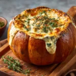 Cheese-Stuffed Pumpkin – 9 Delicious Secrets Every Home Cook Should Know 7 Cheese-stuffed pumpkin overflowing with creamy melted cheese and herbs