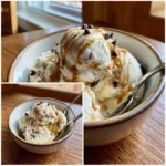 Cottage Cheese Ice Cream That Actually Tastes Amazing 7 Homemade cottage cheese ice cream topped with chocolate chips and peanut butter swirls
