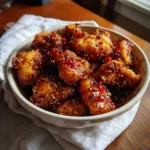 Crispy Sweet Chili Chicken | Unbelievably Easy & Addictive 6 Crispy sweet chili chicken coated in glossy homemade sauce with sesame seeds and scallions