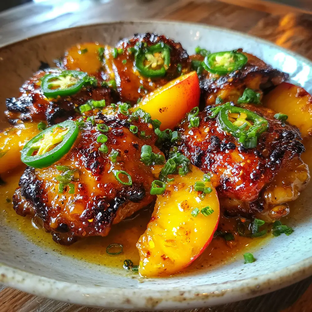 Jalapeño Peach Chicken – 1 Powerful Dinner Idea You’ll Love 6 Juicy Jalapeño Peach Chicken topped with sweet peach glaze and fresh jalapeño slices