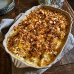 Neiman Marcus Chicken Casserole – Rich Flavor, Easy Bake 7 Creamy Neiman Marcus Chicken Casserole fresh from the oven with golden Ritz topping