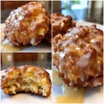 Air Fryer Apple Fritters – 6-Minute Crispy Recipe You’ll Love 7 Air Fryer Apple Fritters collage showing glaze, texture, and soft apple center