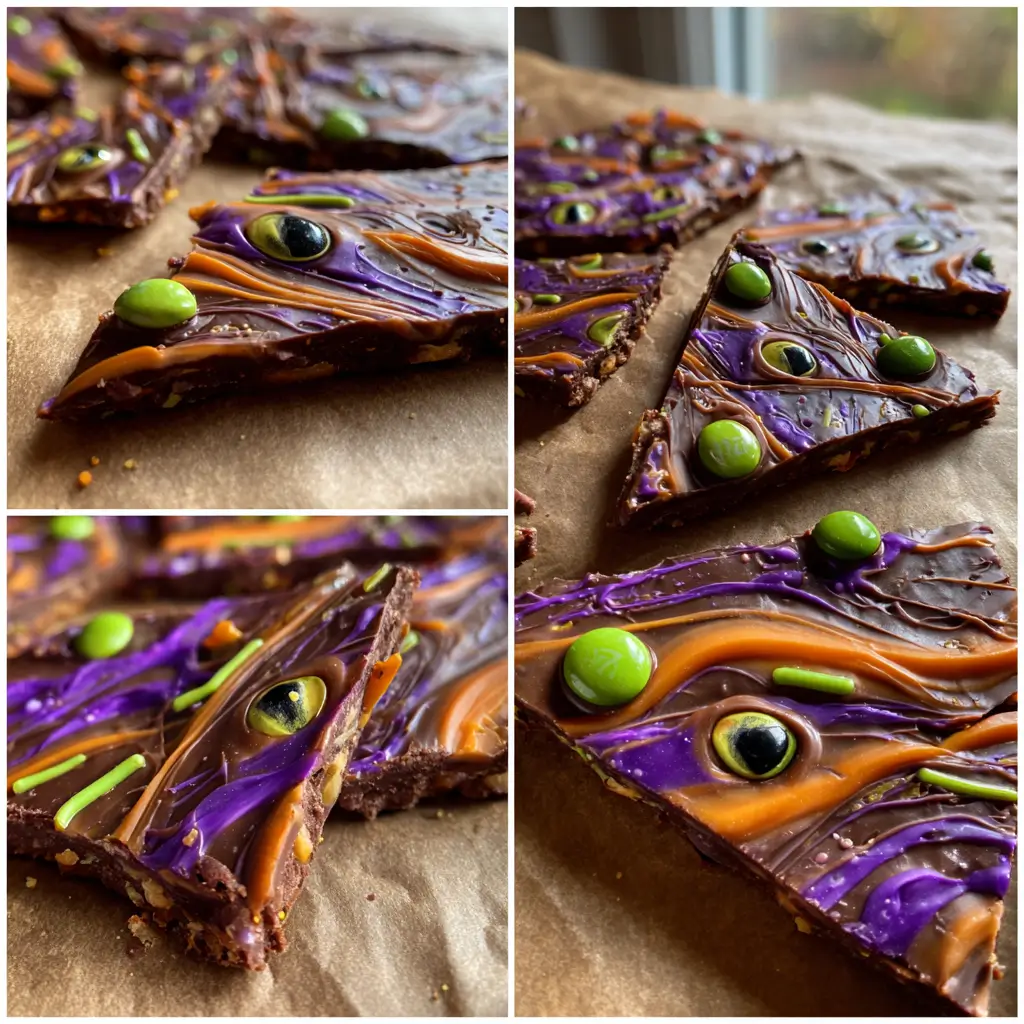 Creepy-Crunchy Monster Candy Bark – Easy, Spooky, and Fun to Make 8 creepy crunchy monster candy bark recipe