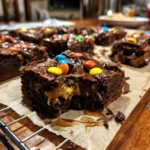 Halloween Candy Brownies – Fudgy, Fun, and Perfect for Leftover Treats 9 halloween candy brownies card