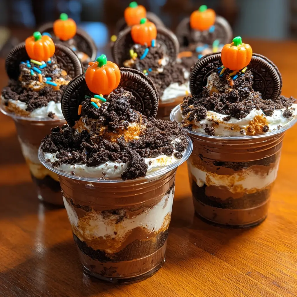 Halloween Dirt Pudding Cups – Spooky, Creamy, and So Easy 6 halloween dirt pudding cups