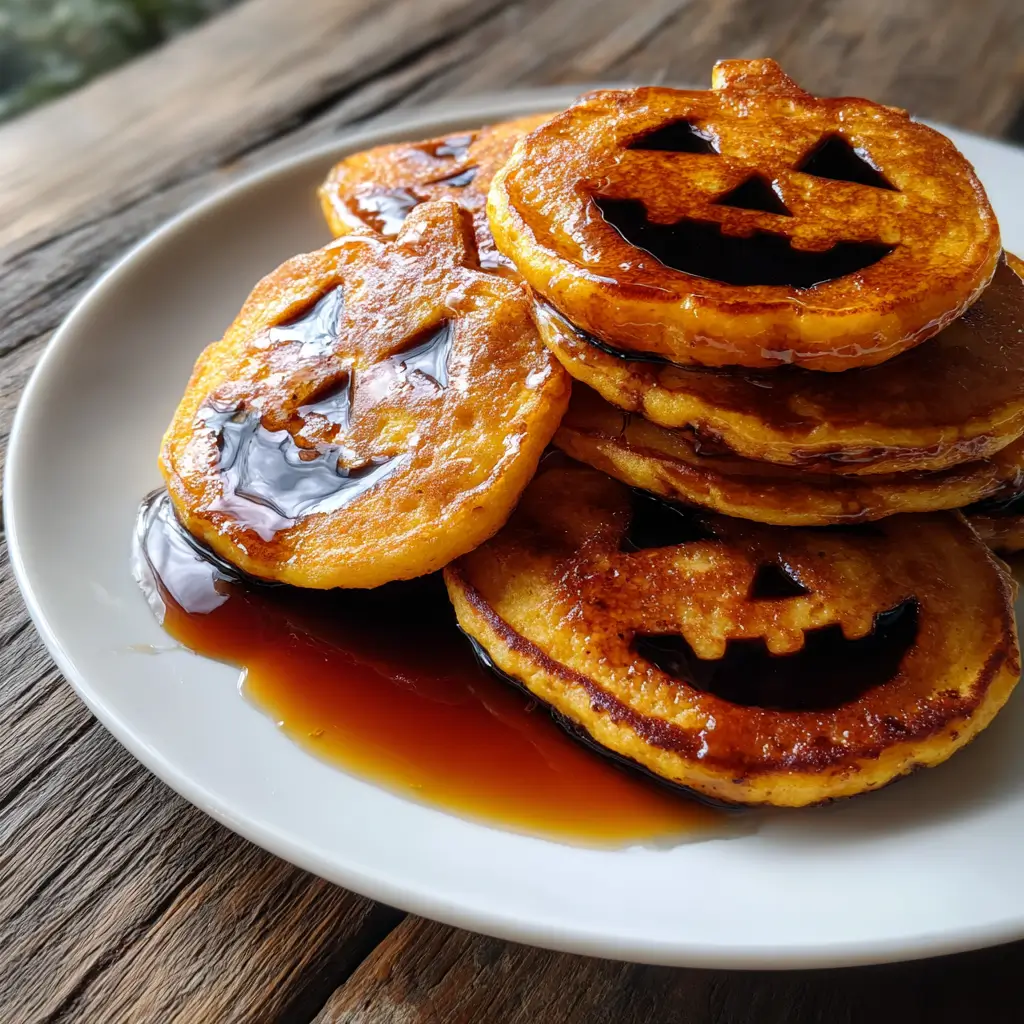halloween pumpkin pancakes