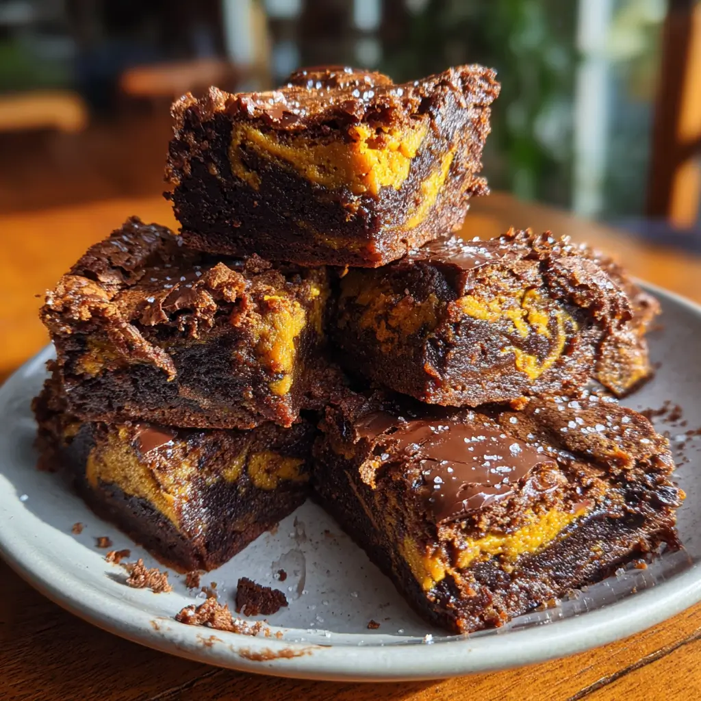 Halloween Vegan Chocolate Swirl Pumpkin Brownie – Fudgy, Festive, and Perfect for Spooky Nights 6 halloween vegan pumpkin brownies