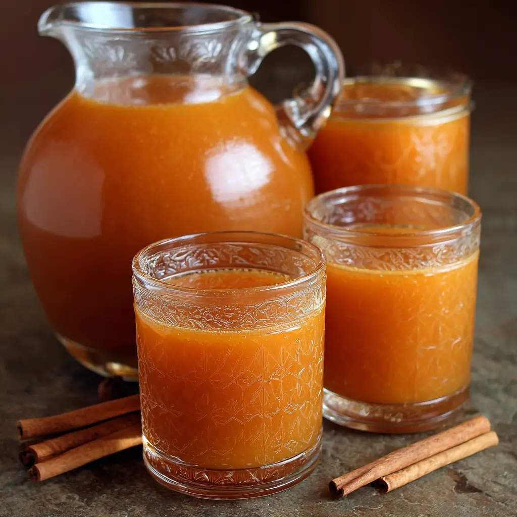 Harry Potter Pumpkin Juice Copycat – Magical Fall Drink You’ll Love 6 Homemade Harry Potter Pumpkin Juice Copycat in a glass bottle with rich amber color and natural froth