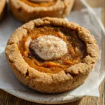 Vegan Pumpkin Pie Cookies – The Best Soft & Spiced Recipe 7 Homemade vegan pumpkin pie cookie with golden sugar coating, soft pumpkin cookies, frosted pumpkin cookies, spiced pumpkin filling