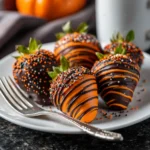 Halloween Chocolate Dipped Strawberries Card
