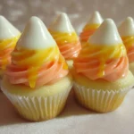 Candy Corn Hi-Hat Cupcakes – 5 Spooky Sweet Halloween Treats 9 candy corn hi hat cupcakes card