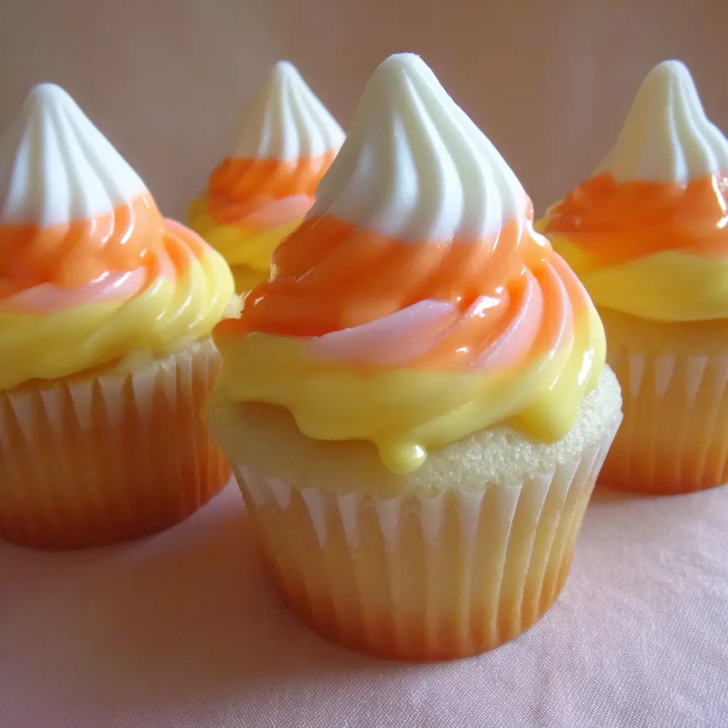candy corn hi hat cupcakes
