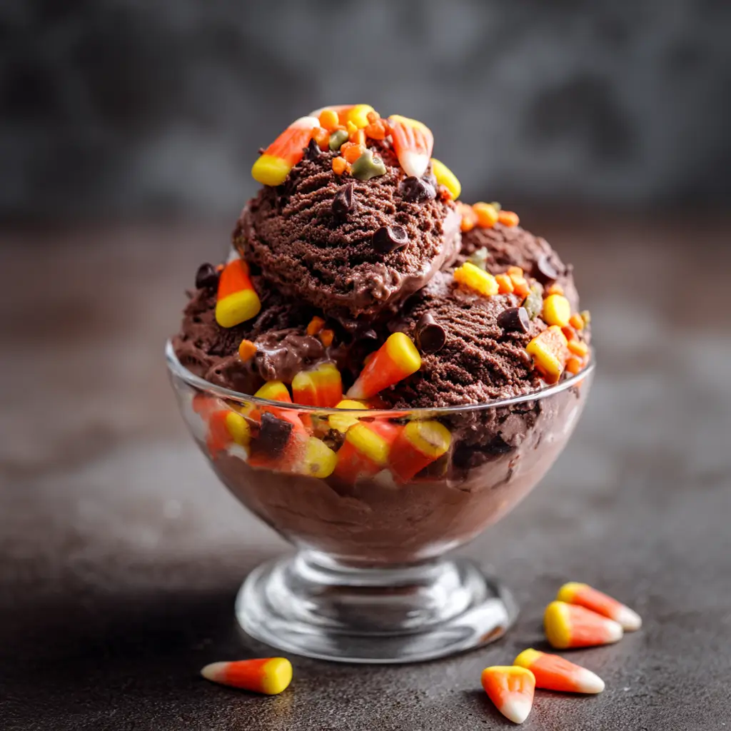 dark chocolate halloween gelato