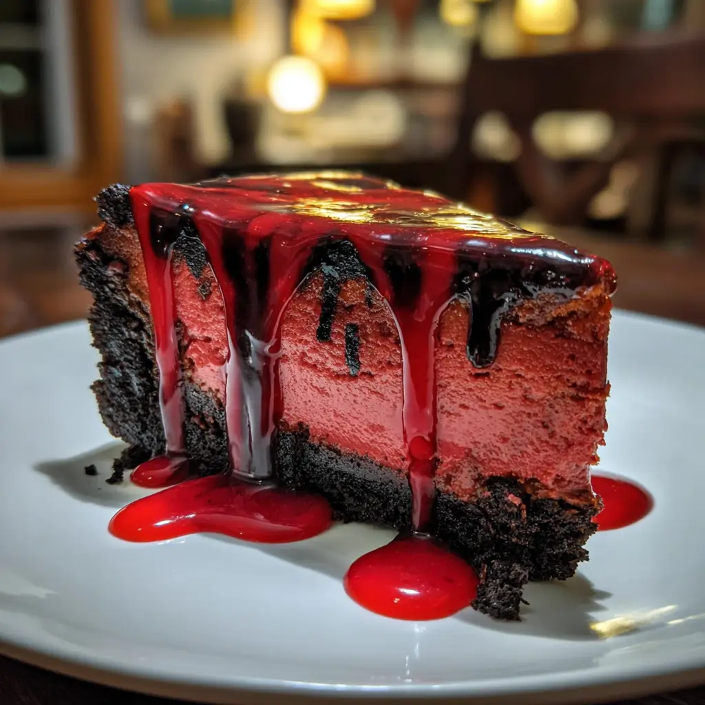 halloween black velvet cheesecake