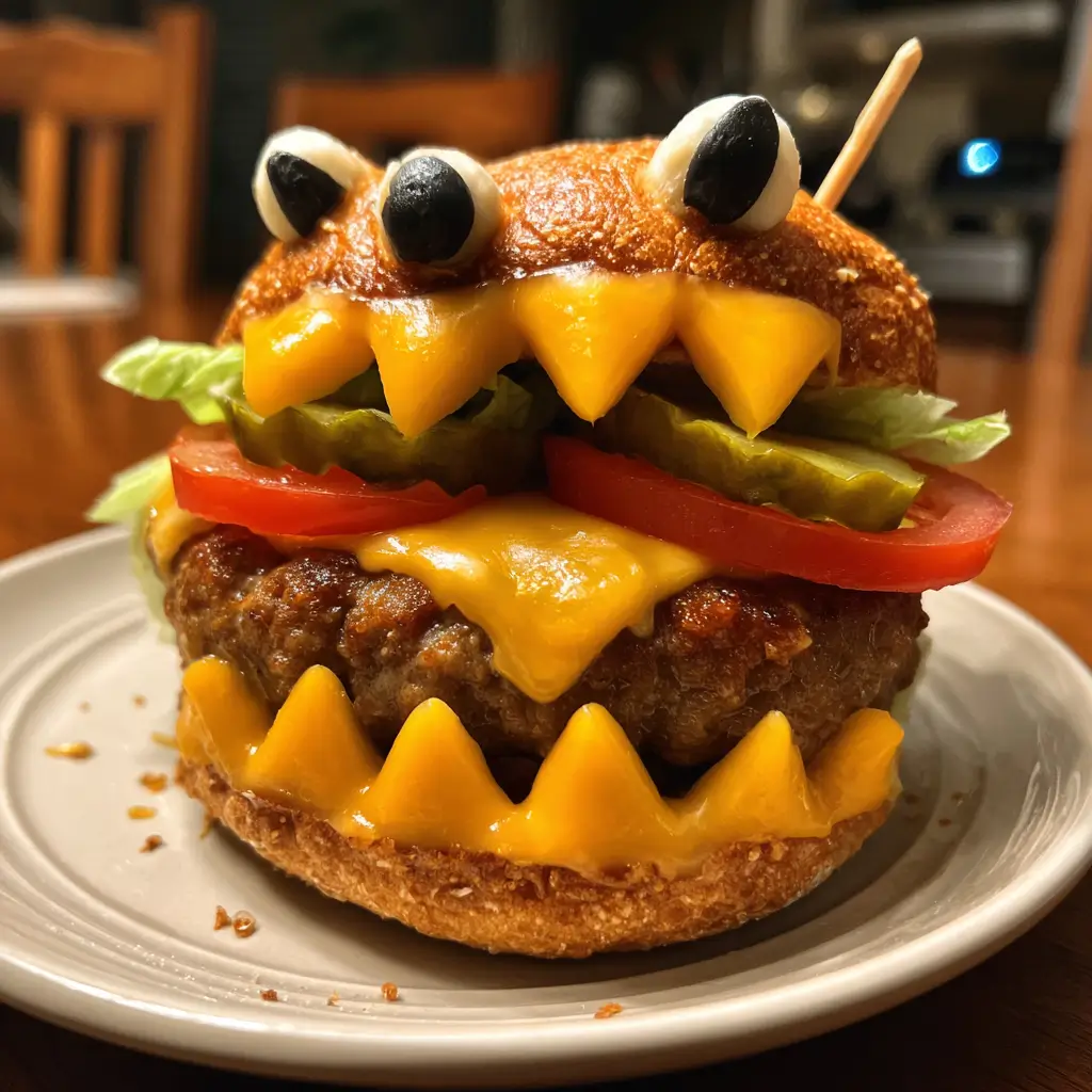 halloween monster burgers recipe