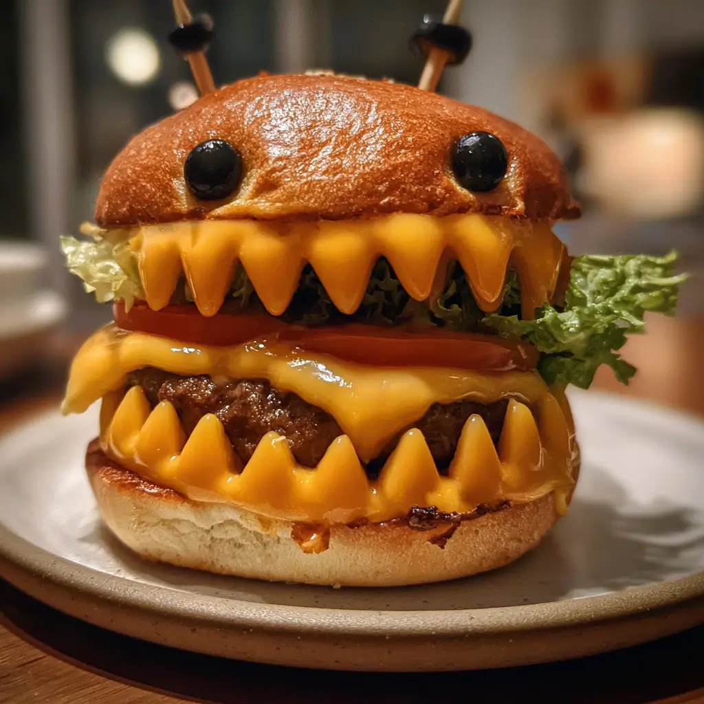 halloween monster burgers