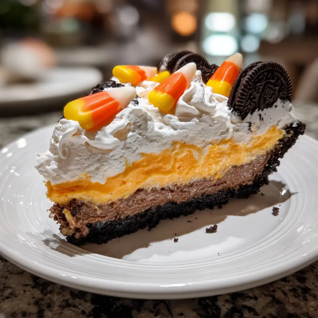 no bake halloween cream pie