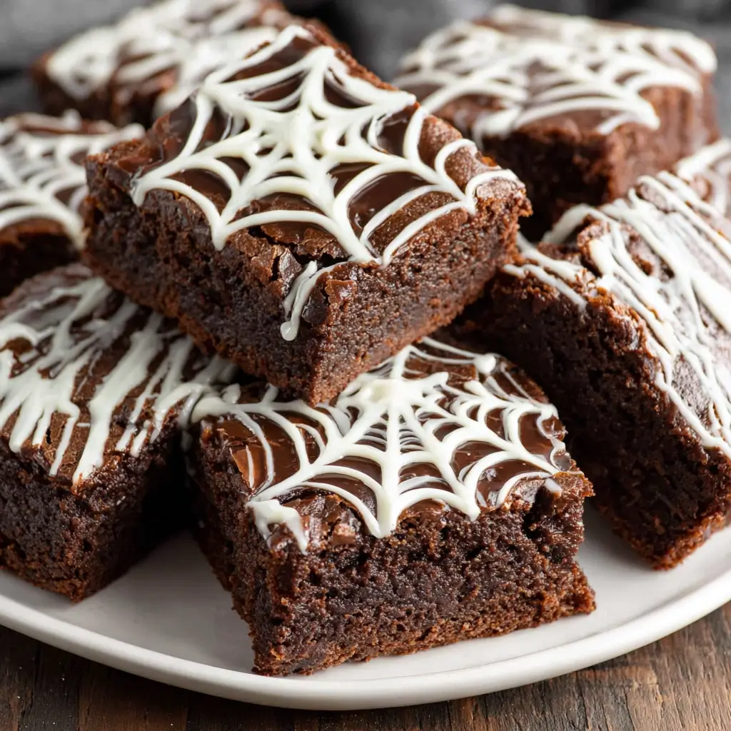 Spiderweb Brownies – Amazing Halloween Treat in 5 Steps 8 spiderweb brownies recipe