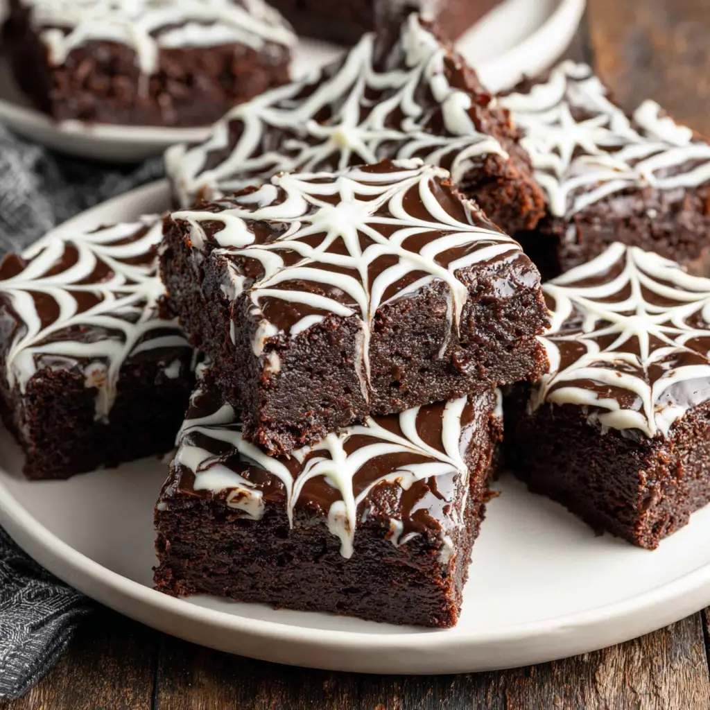 spiderweb brownies