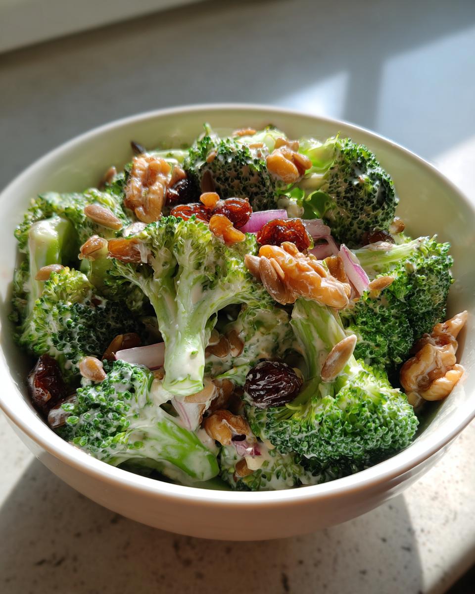Broccoli Salad with Raisins - detail 1