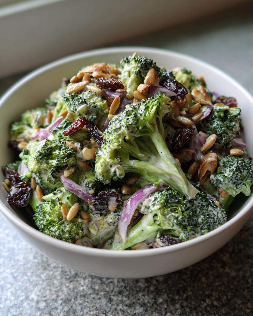 Broccoli Salad with Raisins - detail 2