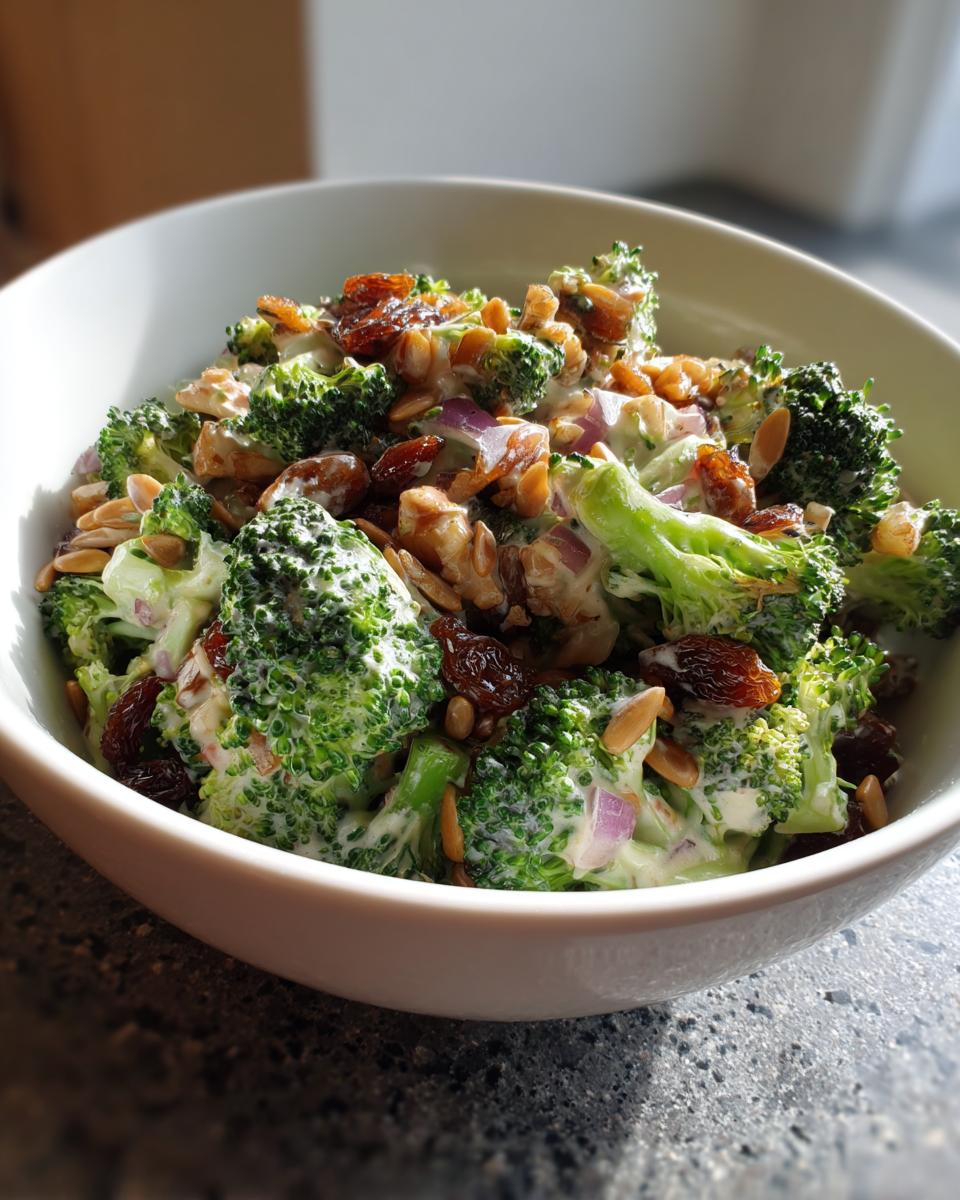 Broccoli Salad with Raisins - detail 3