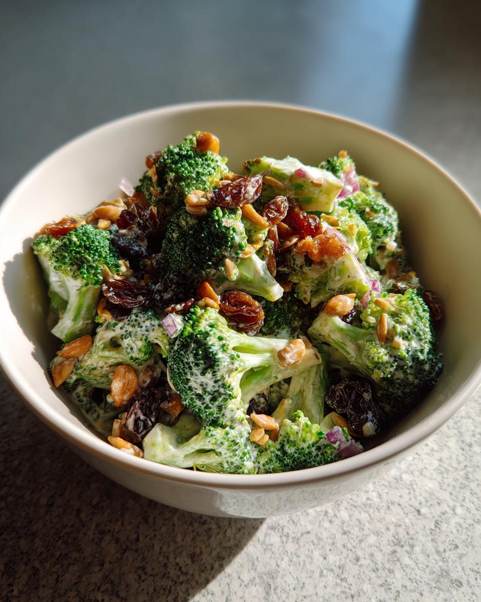 Broccoli Salad with Raisins - detail 4