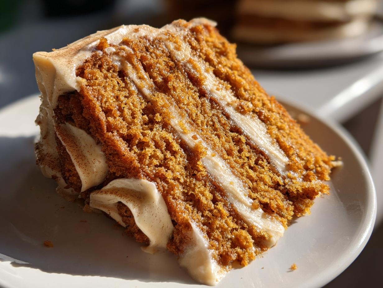 Brown Butter Pumpkin Cake with Spiced Frosting