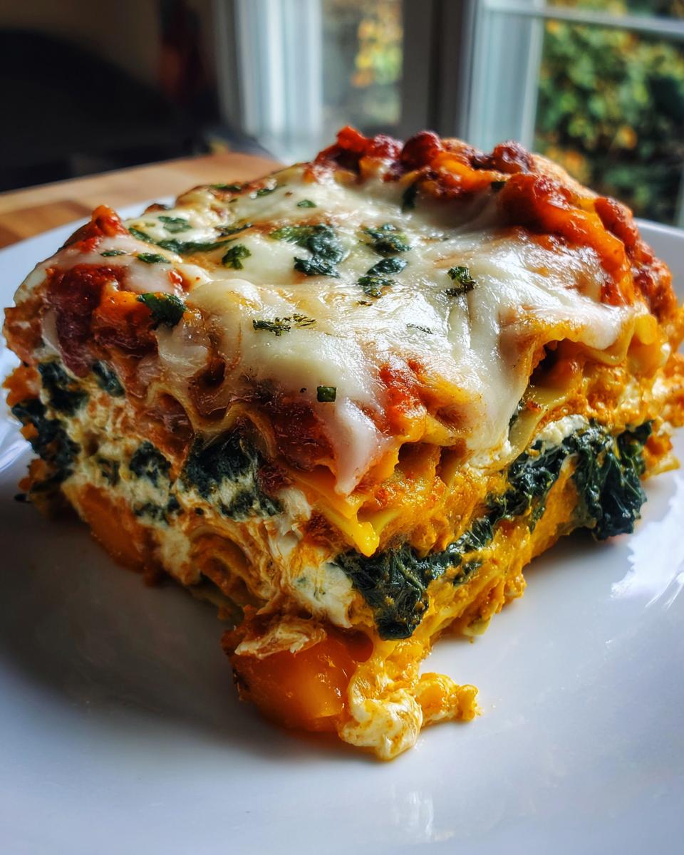Butternut Squash & Kale Lasagna - detail 1