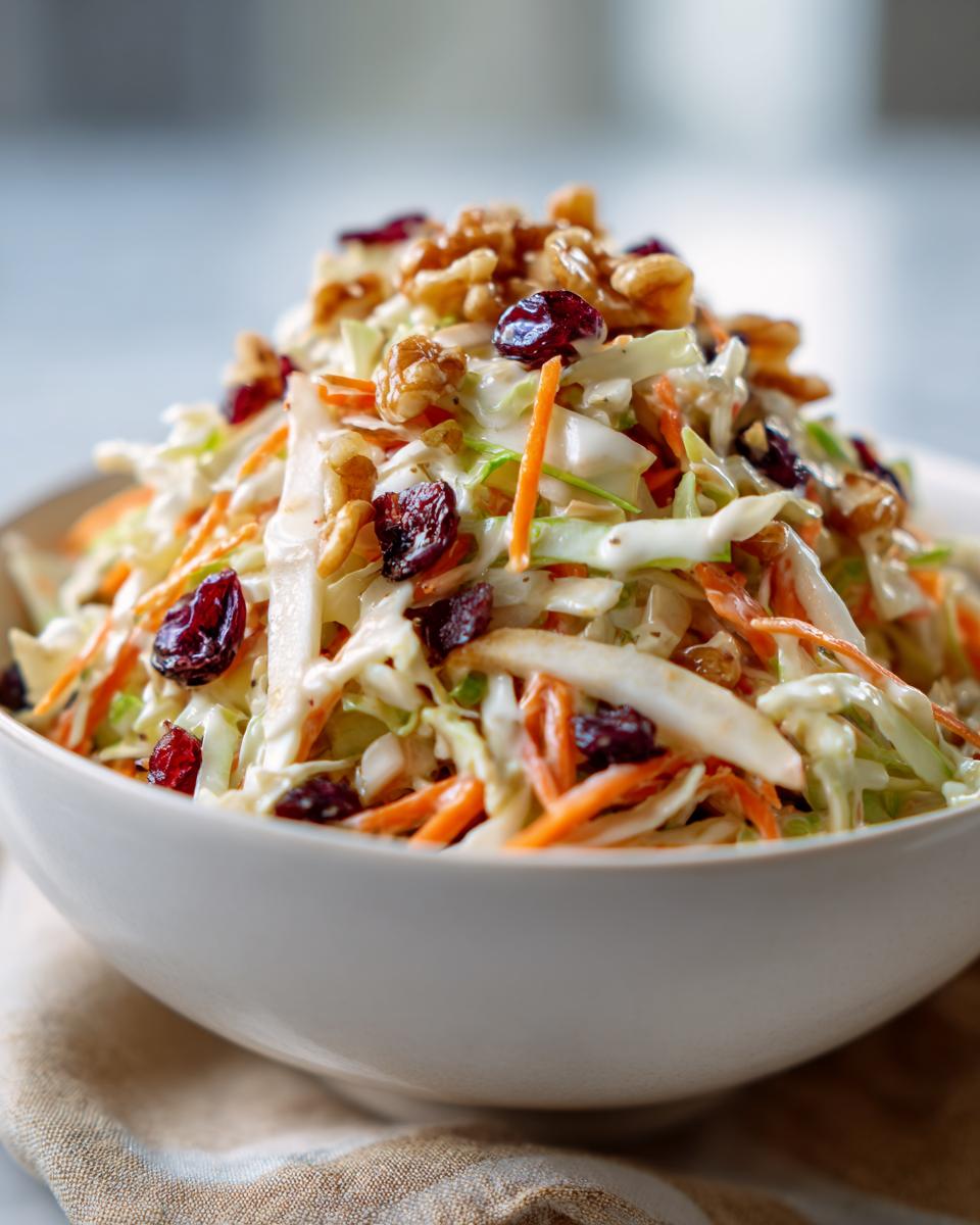 Irresistible Cranberry-Apple Coleslaw with 3 Secret Twists 8 Cranberry-Apple Coleslaw - detail 2