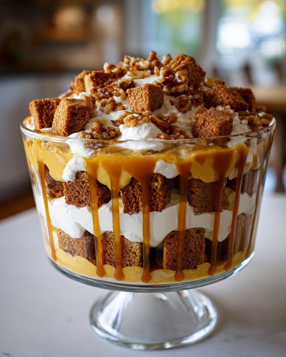 Gingerbread Trifle with Toasted Walnuts - detail 1