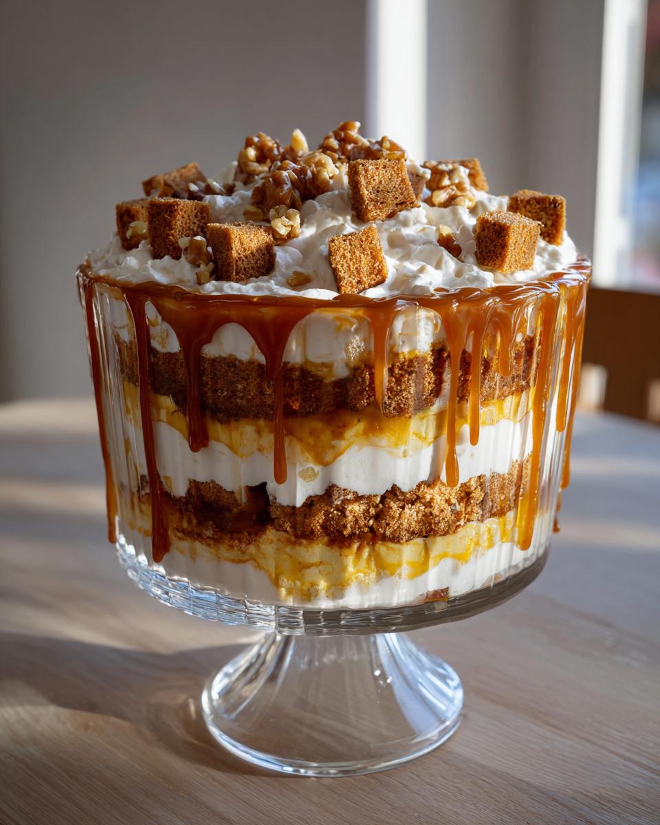 Gingerbread Trifle with Toasted Walnuts - detail 2