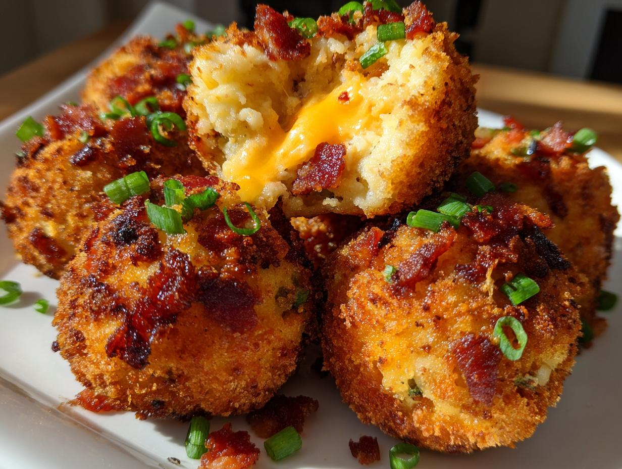 Loaded Mashed Potato Balls (Fried)